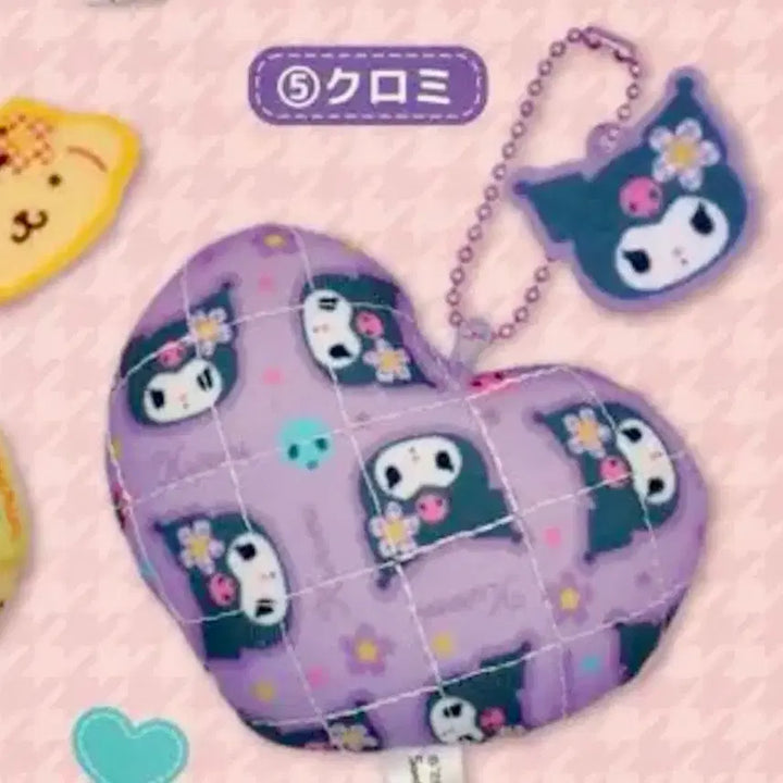 [BUNJANG] Sanrio Quilted Mini Cushion Keyring Gacha / 산리오 퀼트 미니 쿠션 키링 가챠 (선택 가능)