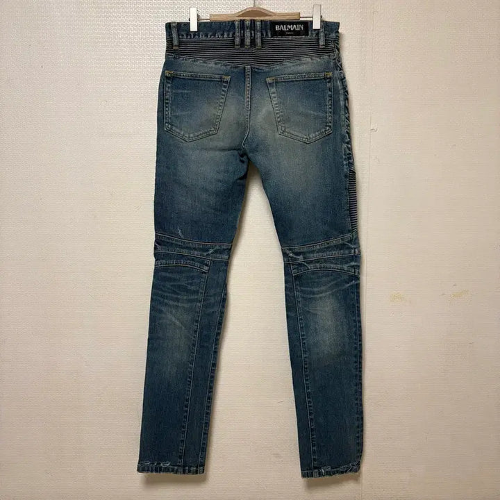 [BUNJANG] Balmain Distressed Biker Jeans / 발망 디스 바이커진