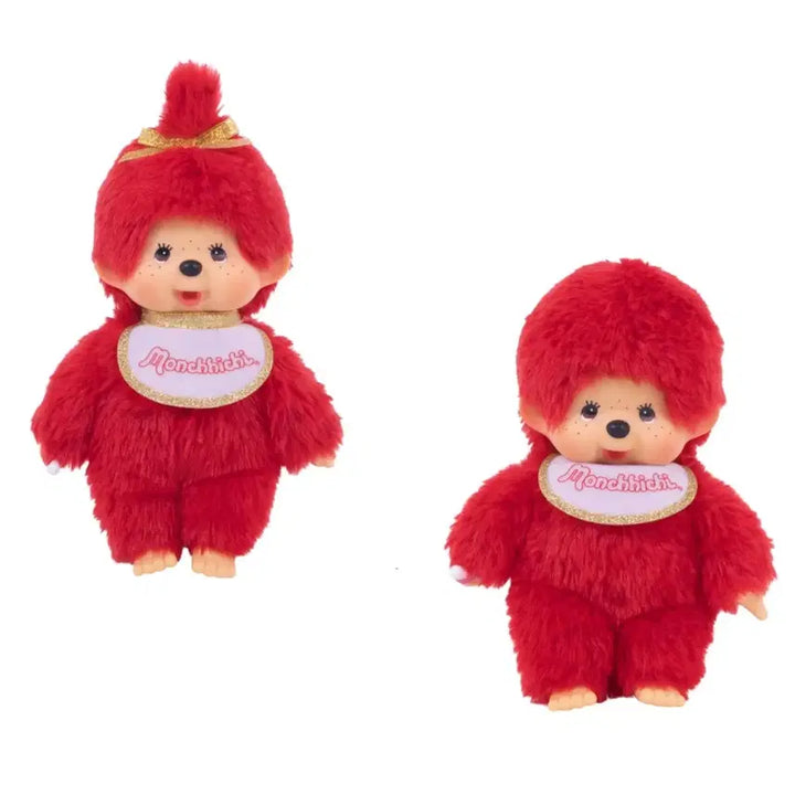 [BUNJANG] Kiddyland Monchhichi 80th Anniversary Red Plush Bundle / 키디랜드 몬치치 80주년 빨간색 인형 일괄