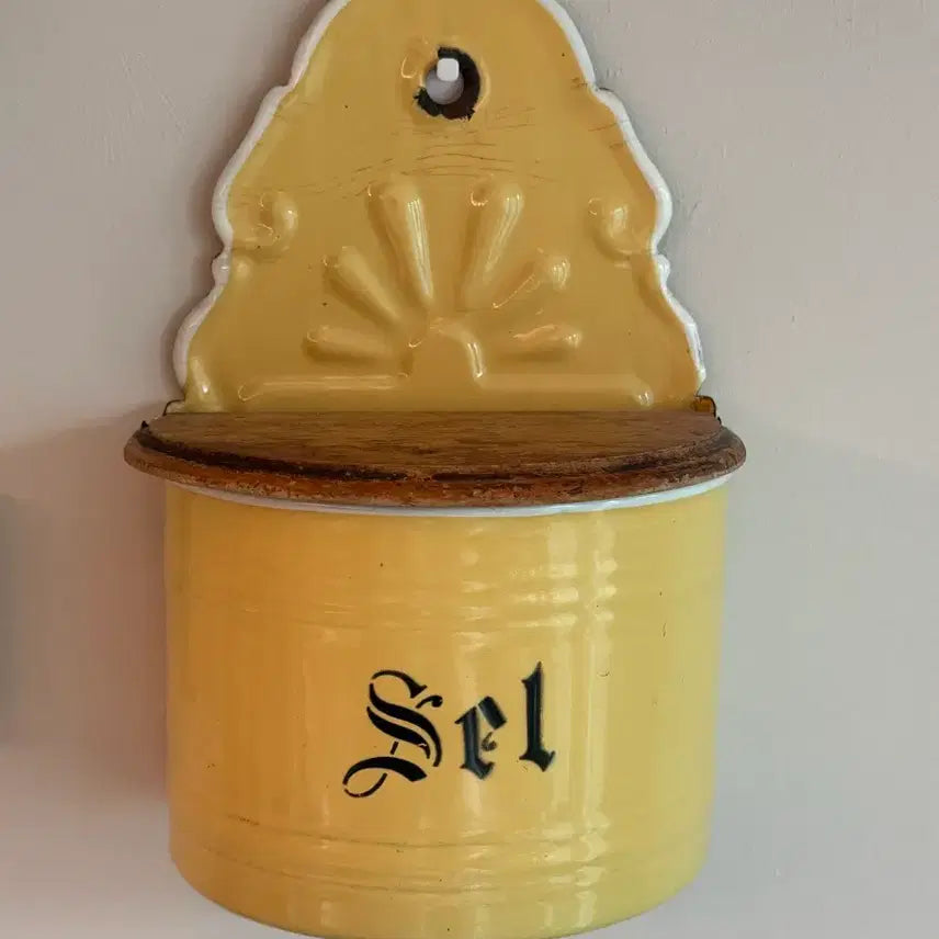 [BUNJANG] Vintage Enamel Salt Box / 빈티지 에나멜 솔트박스