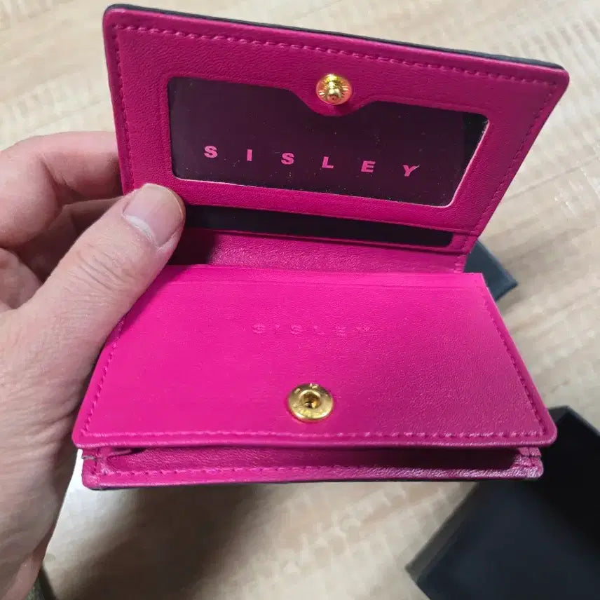 [BUNJANG] Sisley Card Wallet + Keyring / 시슬리 카드지갑 블랙 + 키링