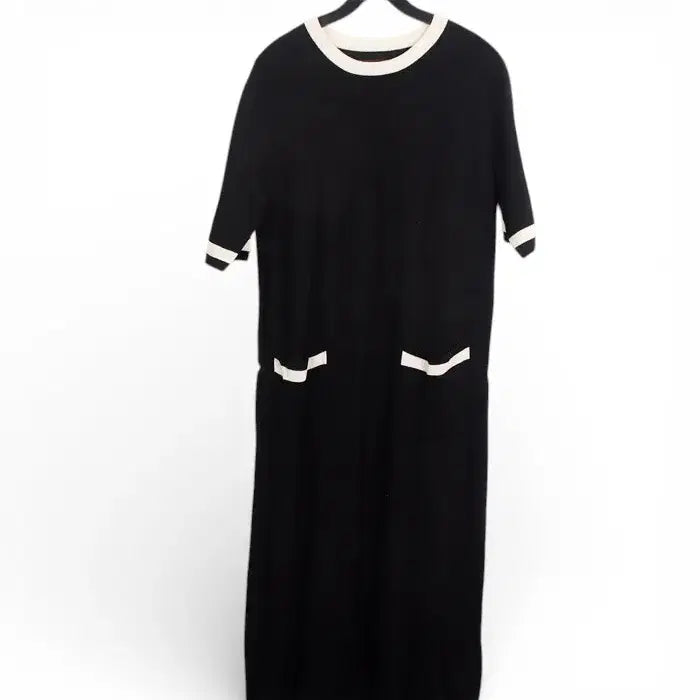 [BUNJANG] Colorblock Knit Dress / 여F/ 심플리 배색 니트원피스 3-4