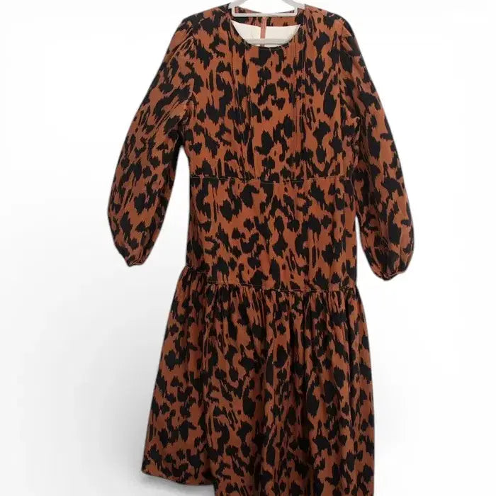[BUNJANG] Leopard Balloon Long Dress / 여성66/ 레오파드 벌룬 롱 원피스 3-14