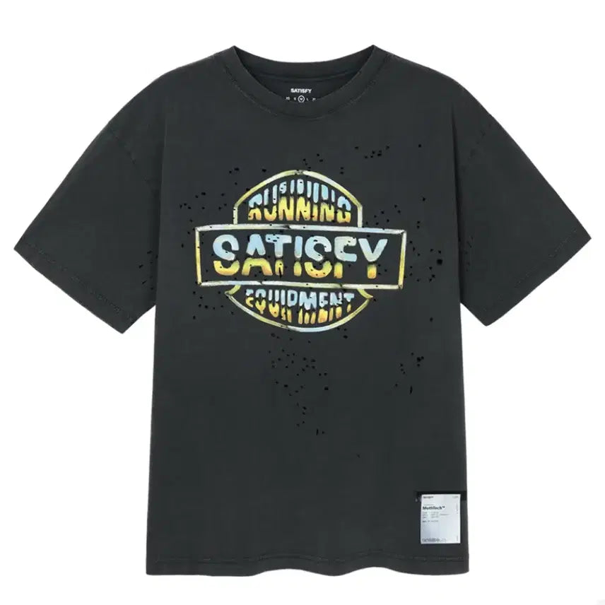 [BUNJANG] Satisfy Mostech Aged Black L T-Shirt / 새티스파이 모스테크 할리 티셔츠 에이지드 블랙 L