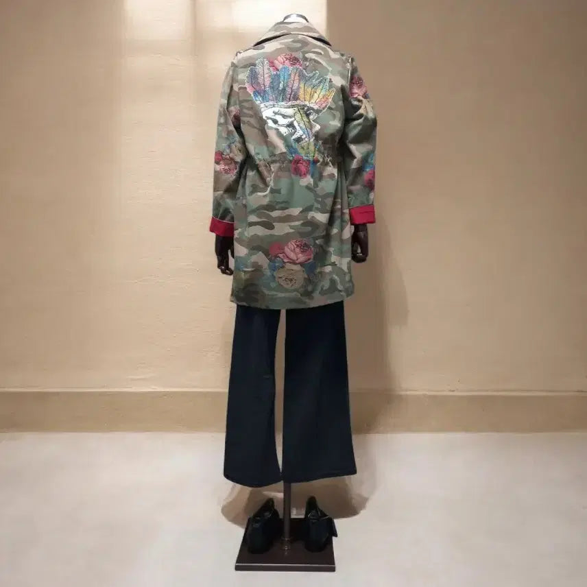 [BUNJANG] Unique Camouflage Patchwork Field Jacket / 유니크 야상