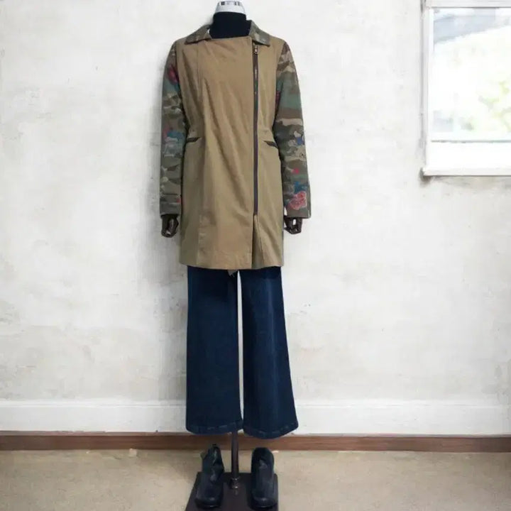 [BUNJANG] Unique Camouflage Patchwork Field Jacket / 유니크 야상