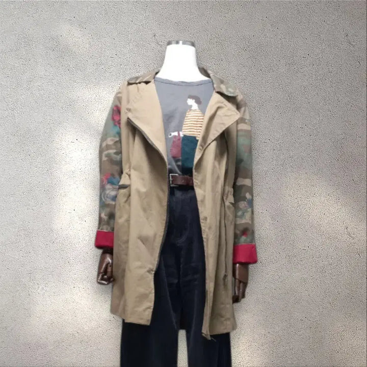 [BUNJANG] Unique Camouflage Patchwork Field Jacket / 유니크 야상