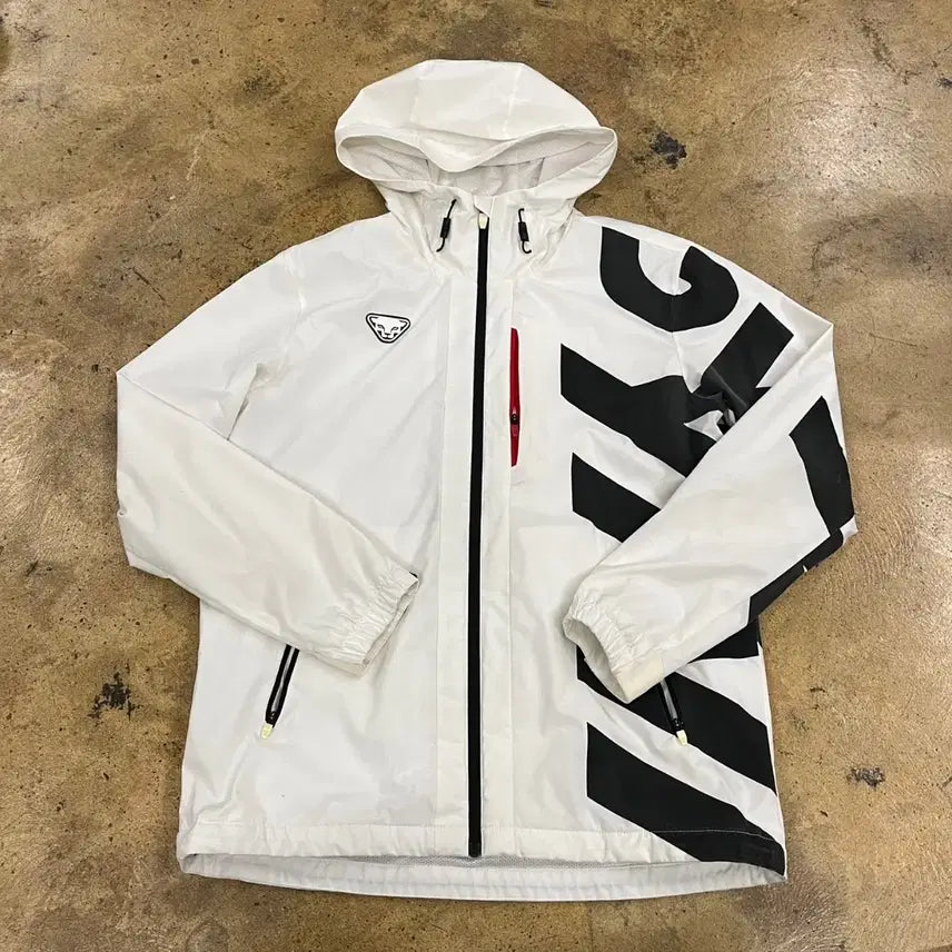 [BUNJANG] Authentic Dynafit White Windbreaker Hooded Jacket / [정품/L] 다이나핏 화이트 바람막이 후드 자켓