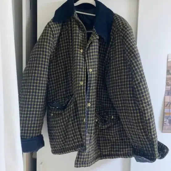 [BUNJANG] Quilted Corduroy Jacket / 체크 퀼팅 코튜로이 자켓