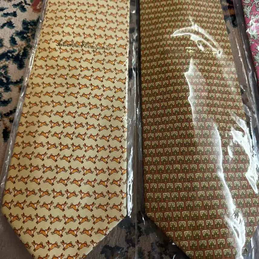 [BUNJANG] Ferragamo Necktie Accessory Set / *새상품 페라가모 명품 넥타이 악세사리 5종