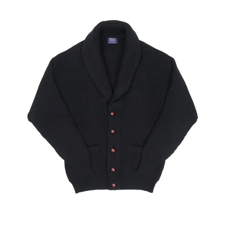 [BUNJANG] Willian Rocky Wool Shawl Collar Cardigan - Black / [42] 윌리엄로키 울 숄카라 가디건 블랙