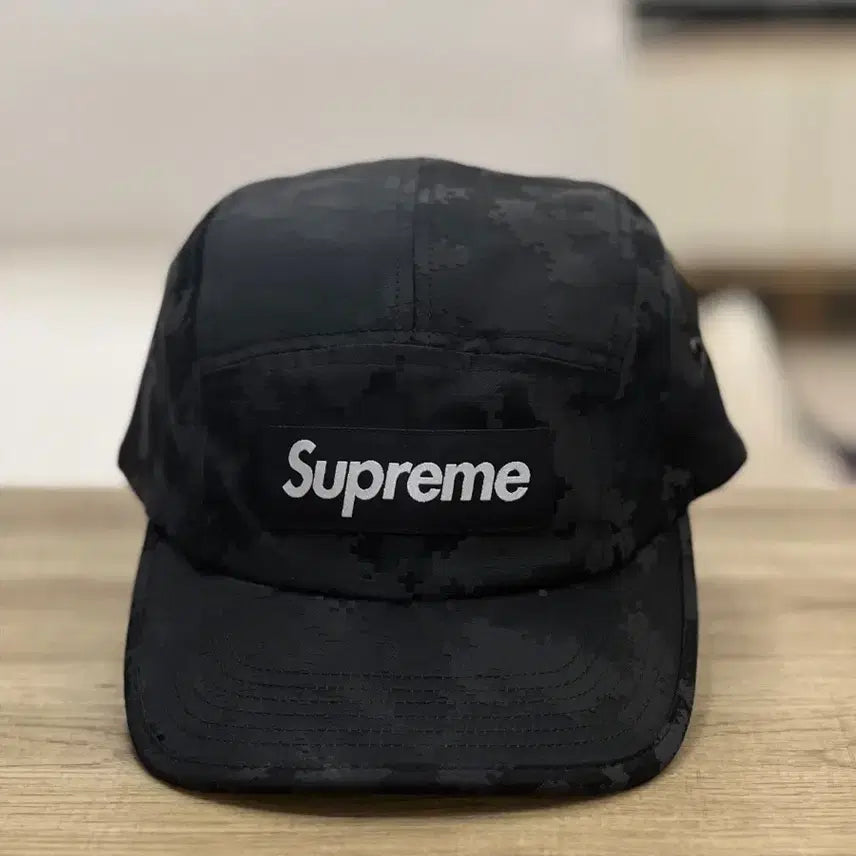[BUNJANG] Supreme Satin Digi Camo Camp Cap Black / 슈프림 사틴 디지 카모 캠프 캡 블랙