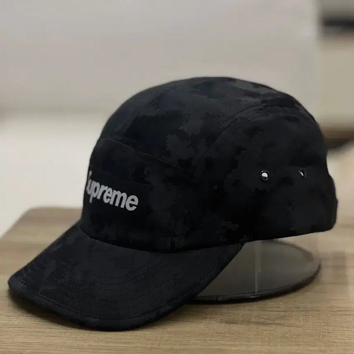 [BUNJANG] Supreme Satin Digi Camo Camp Cap Black / 슈프림 사틴 디지 카모 캠프 캡 블랙