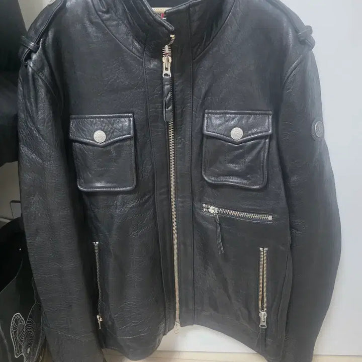 [BUNJANG] True Religion Leather Jacket / 트루릴리젼 양가죽 100~105