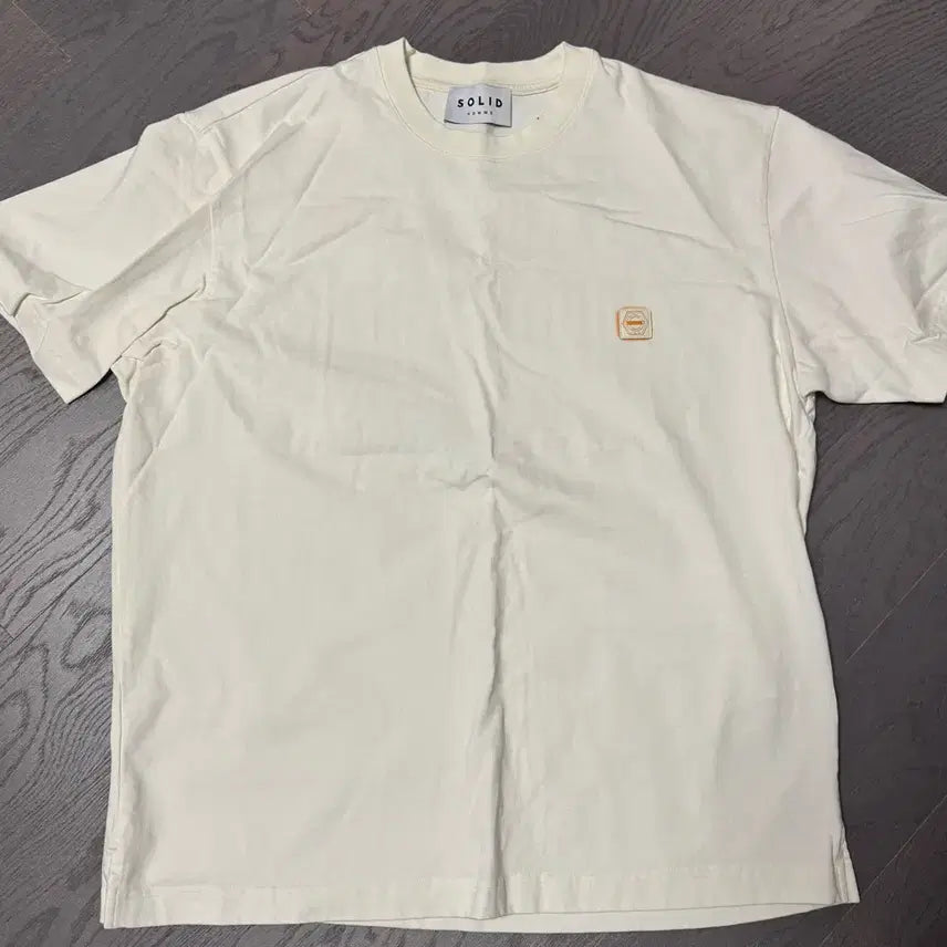 [BUNJANG] Solid Homme Beige Leserman Graphic T-Shirt / 솔리드옴므 베이지 레제르망 그래픽 티셔츠