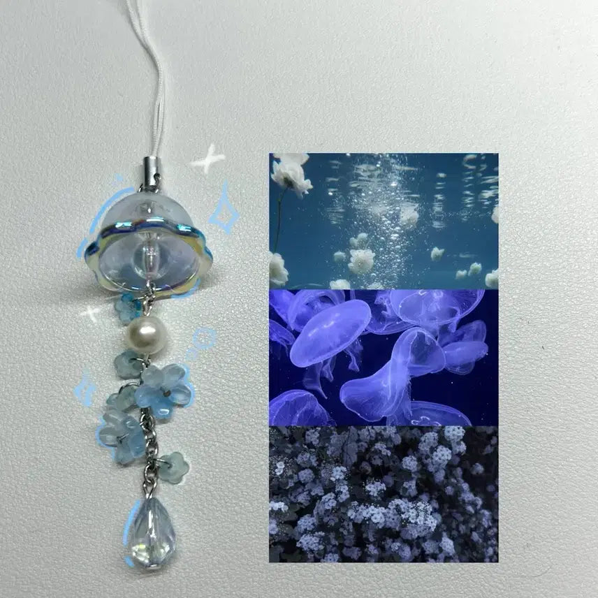 [BUNJANG] White Color Added! Flower Jellyfish Keyring / [화이트 색상 추가!] 꽃해파리 키링