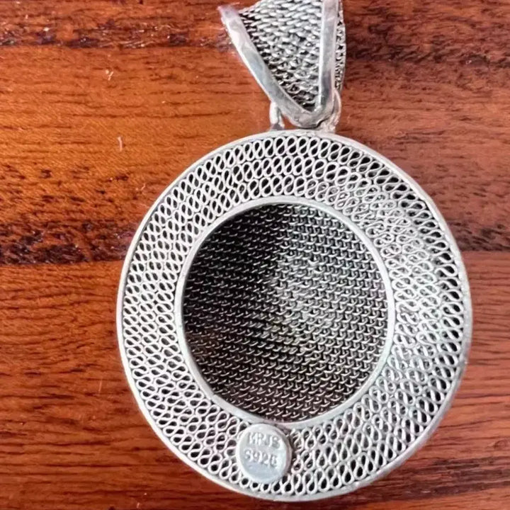 [BUNJANG] Vintage Sterling Silver Turquoise Pendant / 옛날 순은 터키석 팬던트