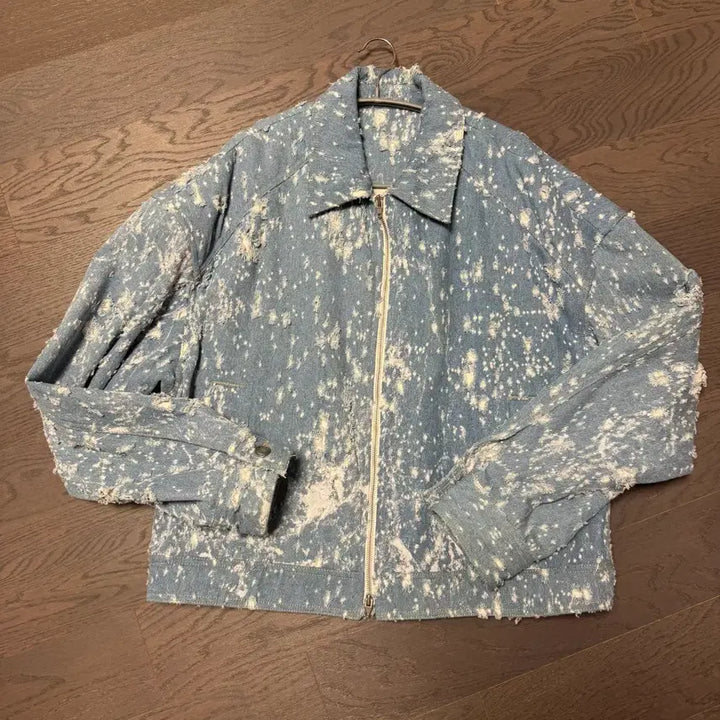[BUNJANG] Juun.J 24SS Damage Denim Trucker Jacket / 24SS 준지 데미지 데님 트러커 자켓