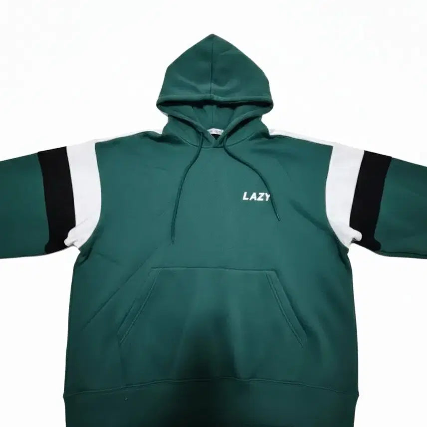 [BUNJANG] LAZY Color Block Hoodie / LAZY 그린 배색 후드티