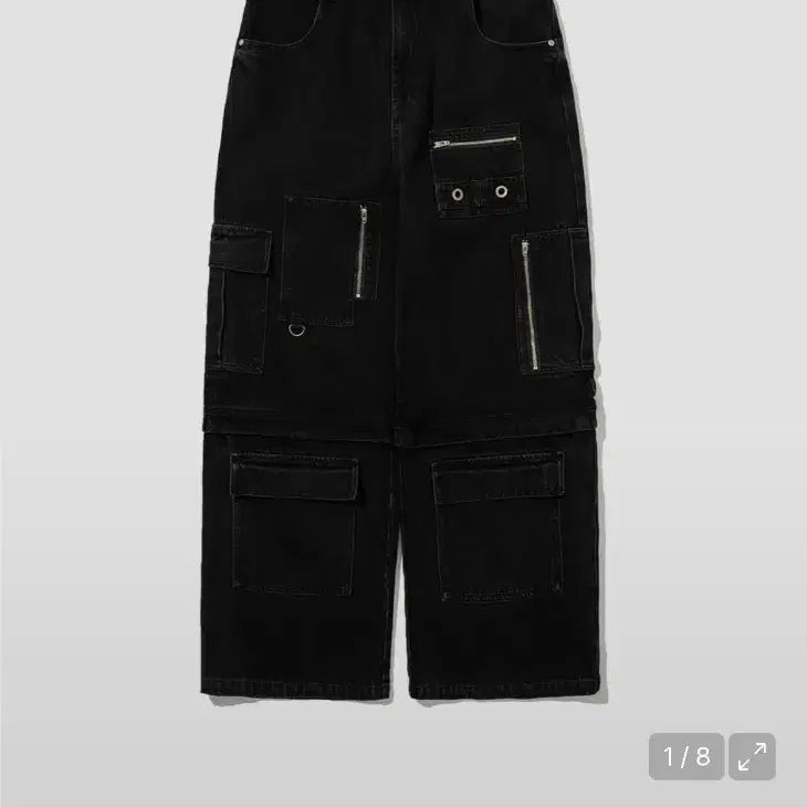 [BUNJANG] Intempo Mood Engineer Cargo Pants Washed Black / (L) 인템포무드 엔지니어 카고 디테일 팬츠 워시드 블랙