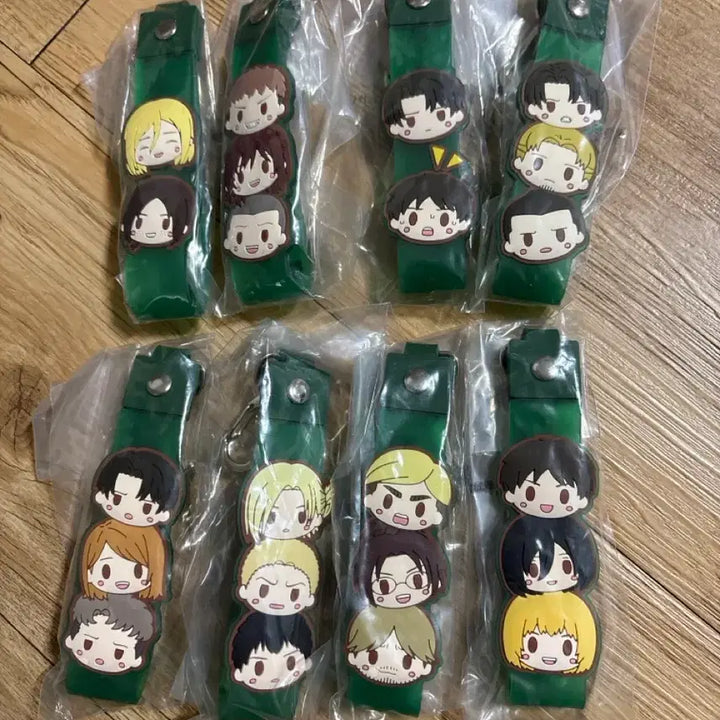 [BUNJANG] Attack on Titan Rubber Charm Keyring Bundle Set / 진격의거인 제일복권 I상 고무참 키링 전종 일괄