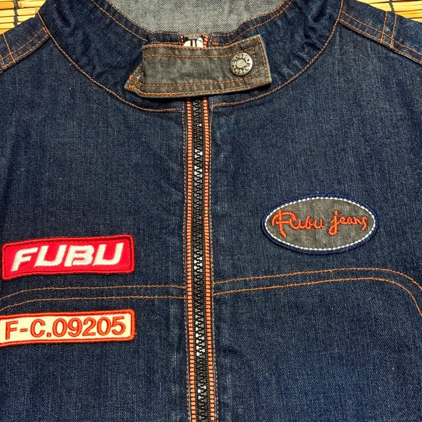 [BUNJANG] FUBU Denim Racing Jacket (L) / FUBU 후부 여성 데님 레이싱 자켓 L