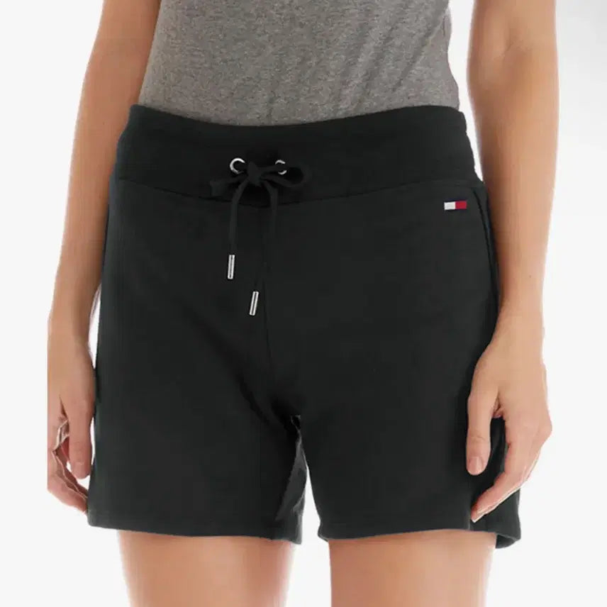 [BUNJANG] Tommy Hilfiger Sport Stripe Drawstring Shorts Black / 타미힐피거 스포츠 스트링 반바지 블랙 홈웨어 츄리링 이지반바지 해