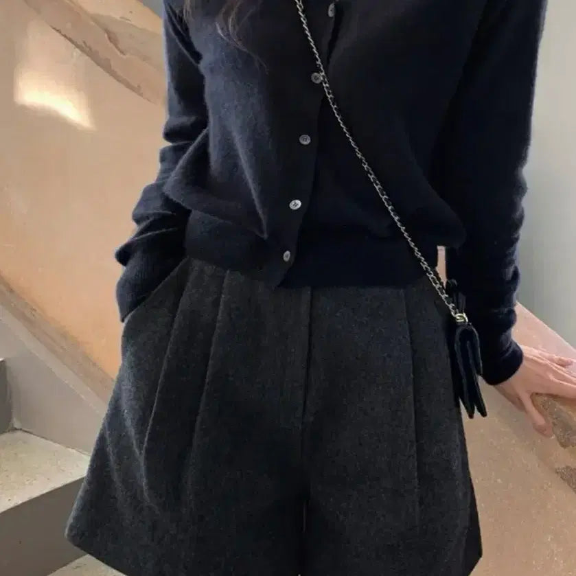 [BUNJANG] Wool 100% Pleated Shorts / 울 100 핀턱 반바지