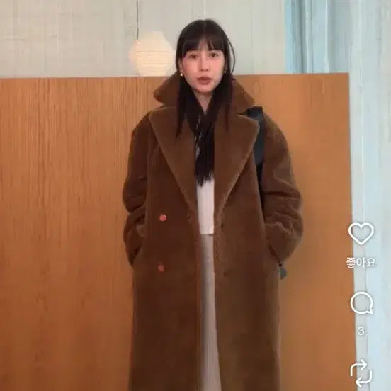 [BUNJANG] SSONG STUDIO Dumble Coat - Brown / SSONG STUDIOㅆ 덤블 코트 브라 쏭스튜디오 무스탕