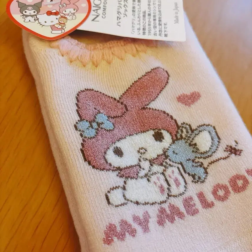 [BUNJANG] NAIGAI COMFORT My Melody Limited Edition Socks / NAIGAI COMFORT 한정판 마이멜로디 덧신