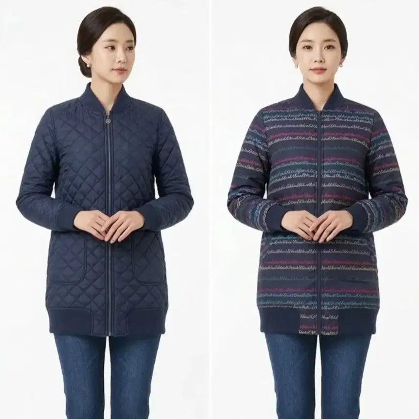 [BUNJANG] Volvik Quilting Reversible Jumper / 볼빅 / 퀼팅 리버서블 점퍼 90