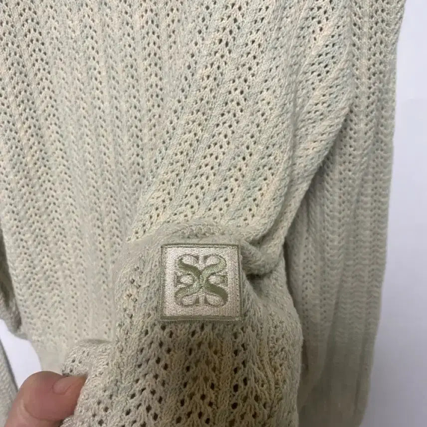 [BUNJANG] SATUR Natural Messed Knit Top / [SATUR] 세터 네츄럴 메시드 니트 L사이즈