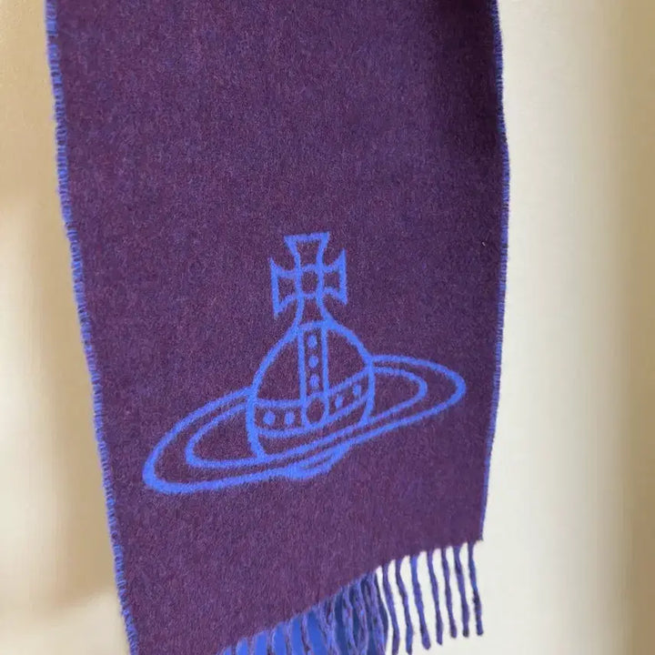 [BUNJANG] Vivienne Westwood Reversible Logo Scarf / 비비안웨스트우드 퍼플 머플러 목도리