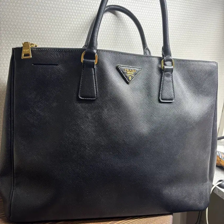 [BUNJANG] Prada Saffiano Leather Tote Bag Black / 프라다 토트백