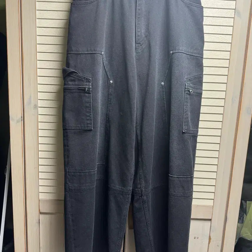 [BUNJANG] Allene Carpenter Denim Black Pants / (2) 알렌느 카펜터 데님 블랙