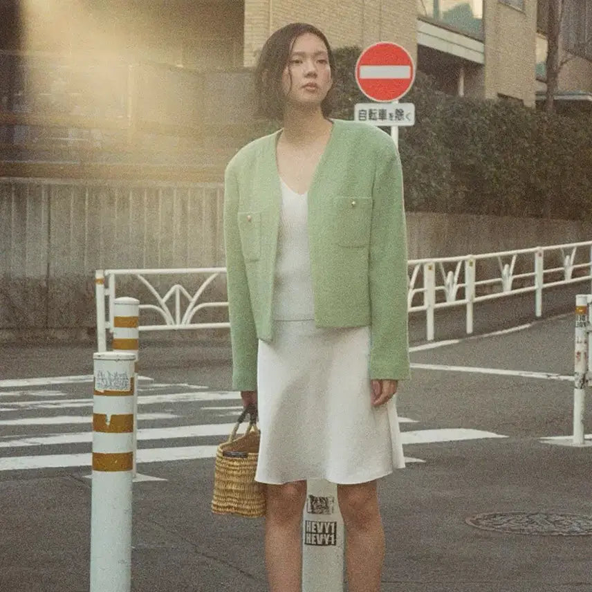 [BUNJANG] Urbanic30 Luce Jacket Tweed Mint / 얼바닉30 URBANIC30 루체자켓 트위드 민트
