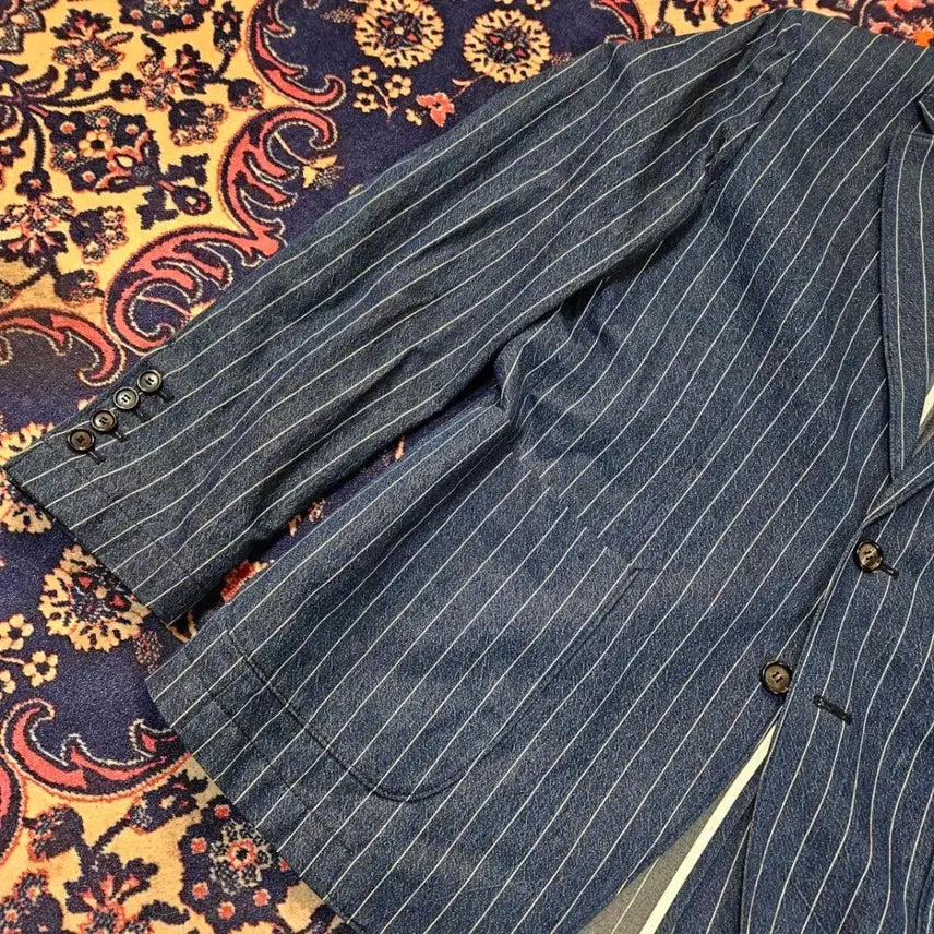 [BUNJANG] Kinloch Anderson Linen Cotton Two-Button Blazer Jacket / 킨록 엔더슨(Kinloch) 린넨 코튼 혼방 투버튼 블레이져 자켓