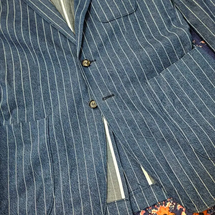 [BUNJANG] Kinloch Anderson Linen Cotton Two-Button Blazer Jacket / 킨록 엔더슨(Kinloch) 린넨 코튼 혼방 투버튼 블레이져 자켓