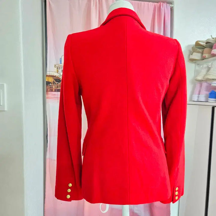 [BUNJANG] Red Jacket with Gold Buttons / 금장 단추 레드 재킷