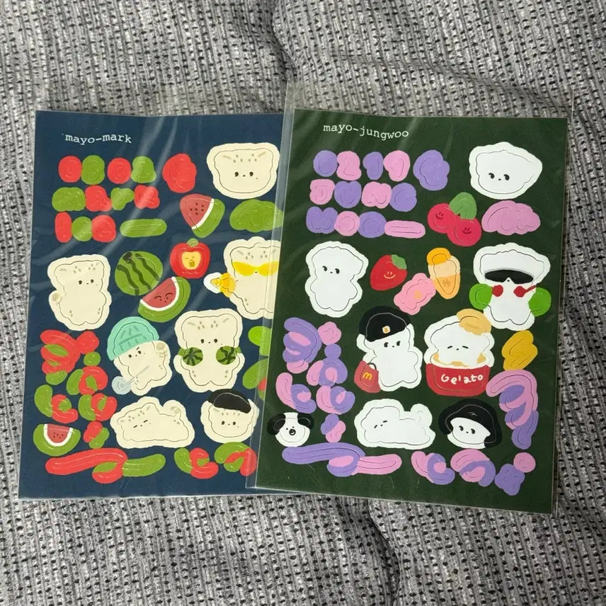 [BUNJANG] NCT Mark/Jungwoo Unofficial Goods Reflective Stickers / nct 비공식 굿즈 (마크/정우 굿즈)