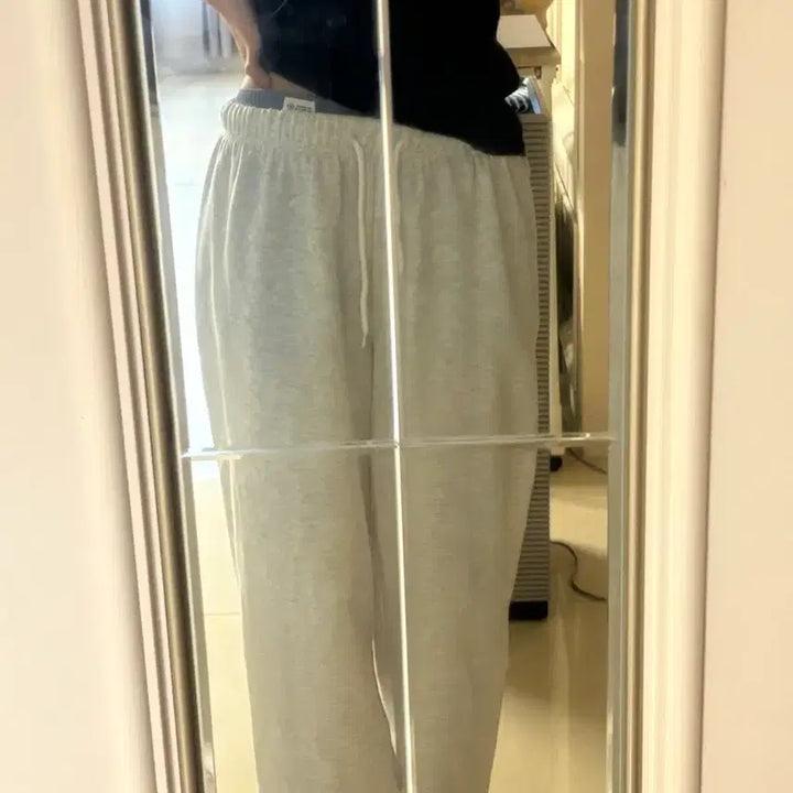 [BUNJANG] Training Pants (White, Semi-Fleece) / 트레이닝 팬츠(흰색/반기모)