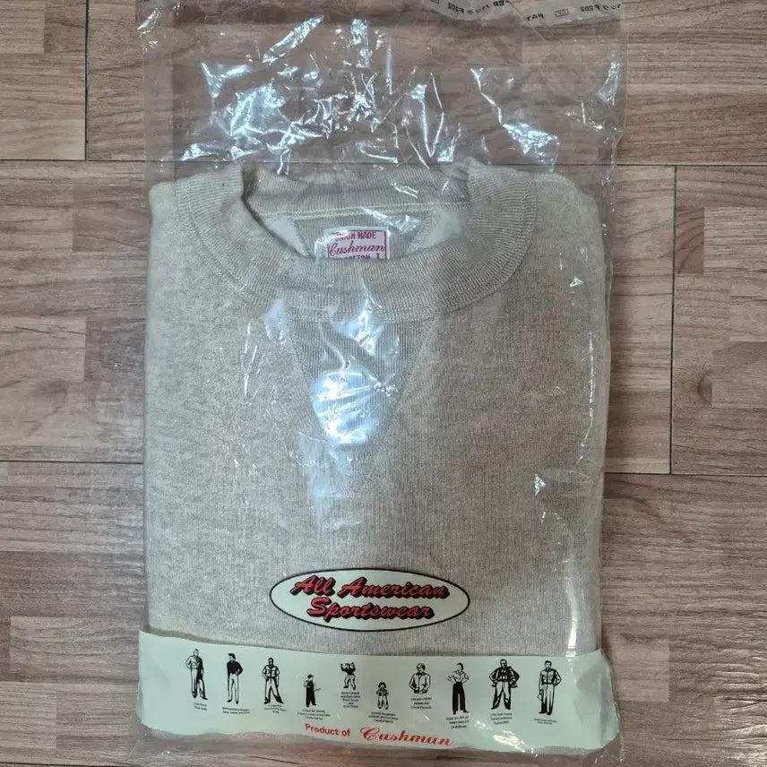 [BUNJANG] Cushman Set In Sleeve Sweatshirt (Mix Beige) / 쿠쉬맨 스웻 셋 인 슬리브(믹스 베이지)