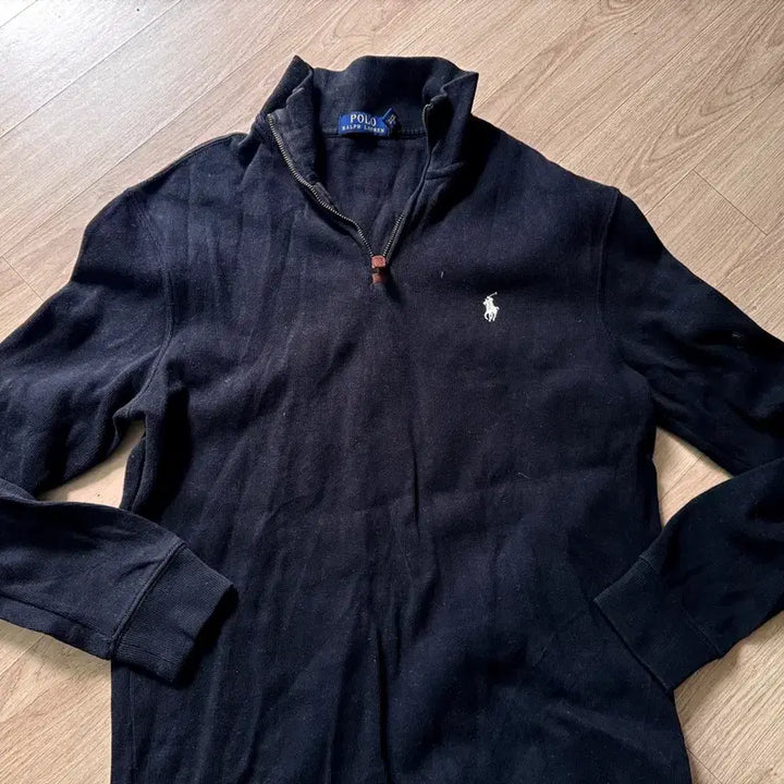 [BUNJANG] Polo Ralph Lauren Black Half-Zip Sweatshirt / [무료배송] 폴로 랄프로렌 블랙 하프집업 맨투맨
