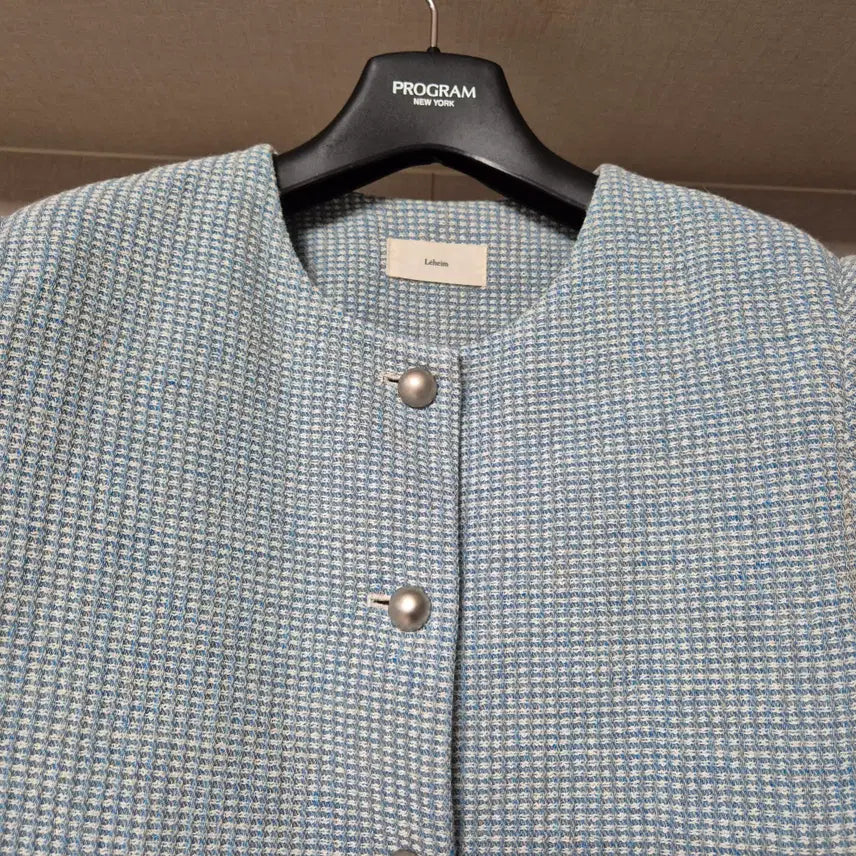 [SOLD OUT] 프리)르하임 Leheim 블루 트위드 반팔자켓