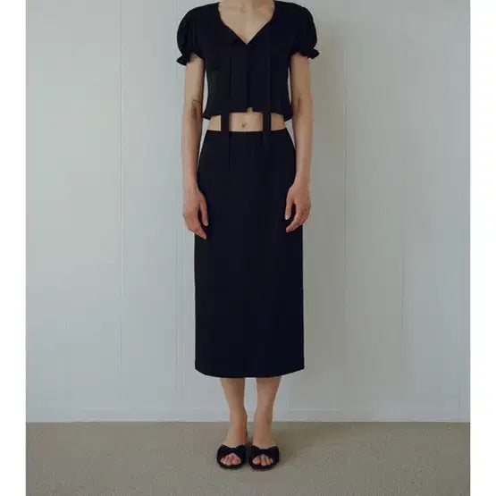 [BUNJANG] Overdue Flare Stripe Jacquard Set / 오버듀플레어 스트라이프 자카드 세트