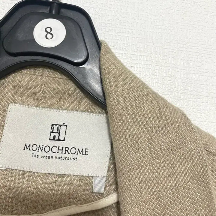 [BUNJANG] Monochrome Linen Long Jacket / 모노크롬 린넨 롱 자켓
