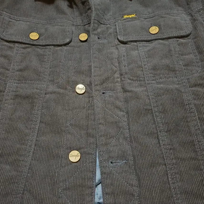 [BUNJANG] Wrangler Corduroy Trucker Jacket Navy L / 랭글러 코듀로이 트러커 자켓 네이비 L