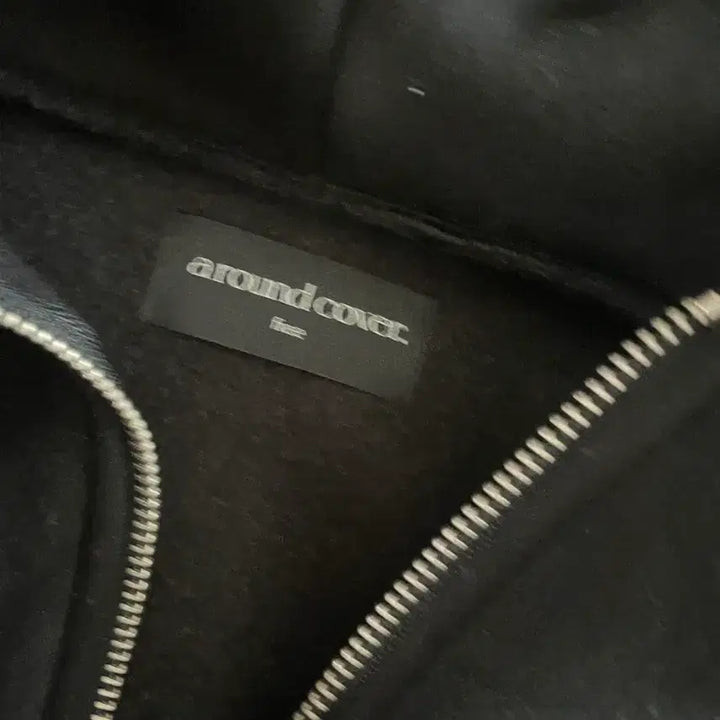 [BUNJANG] ACVR Black Crop Hoodie Zip-up / 어라운드커버 ACVR 블랙 크롭 후드집업