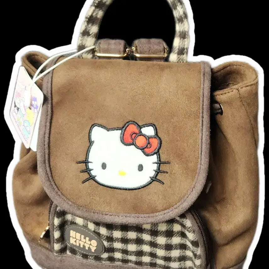 [BUNJANG] Hello Kitty Suede Backpack / 키티 스웨이드백팩