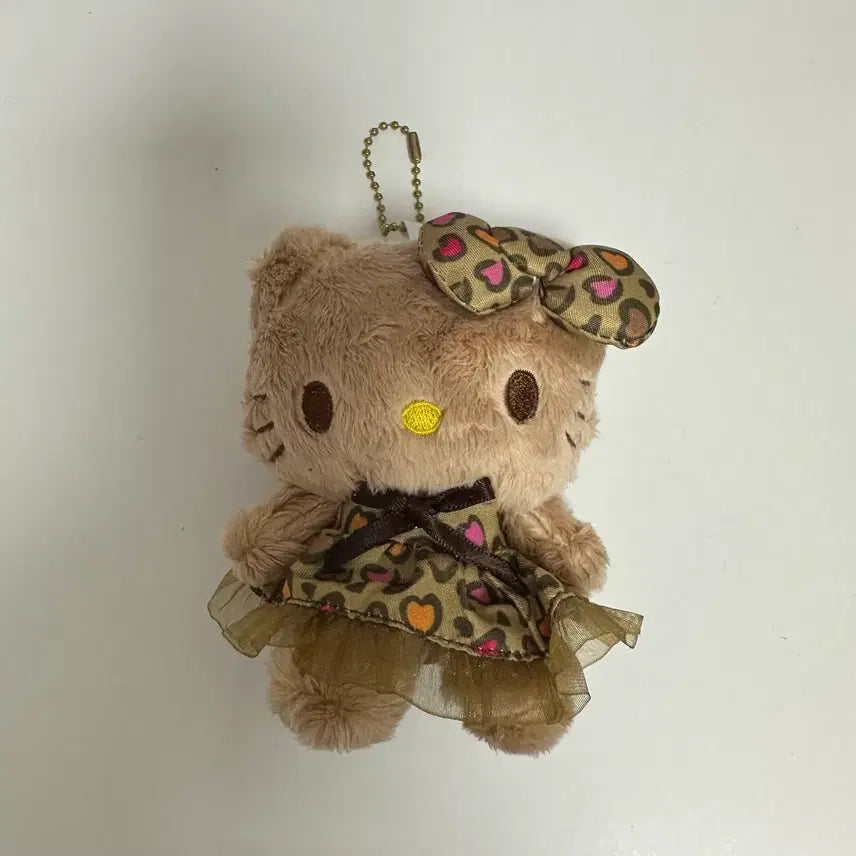 [BUNJANG] Sanrio Hello Kitty Leopard Print Tanning Charm / (새상품) 호피 레오파드 태닝 산리오 키티 인형 키링